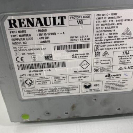 Autoradio d'origine RENAULT TALISMAN