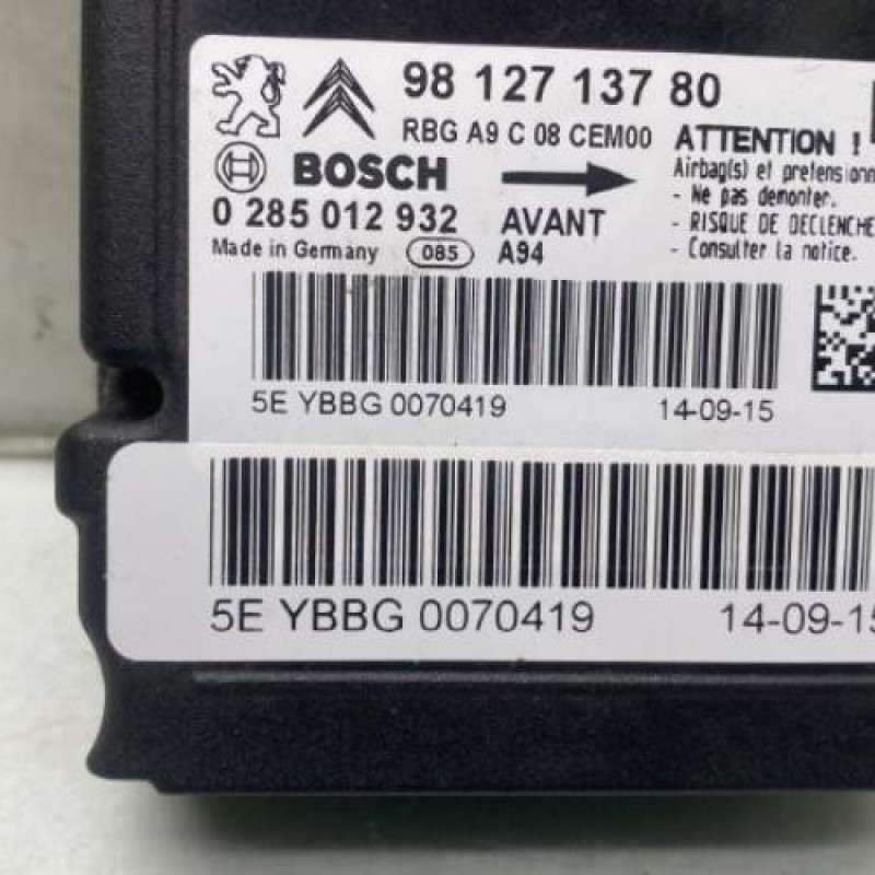 Boitier air bag PEUGEOT 2008 1 Photo n°2