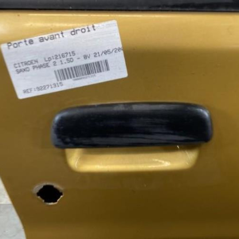 Porte avant droit CITROEN SAXO Photo n°2