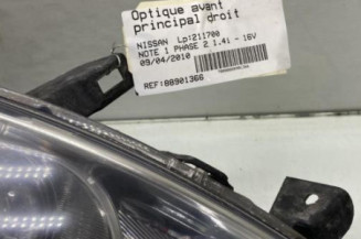 Optique avant principal droit (feux)(phare) NISSAN NOTE 1