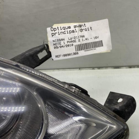 Optique avant principal droit (feux)(phare) NISSAN NOTE 1