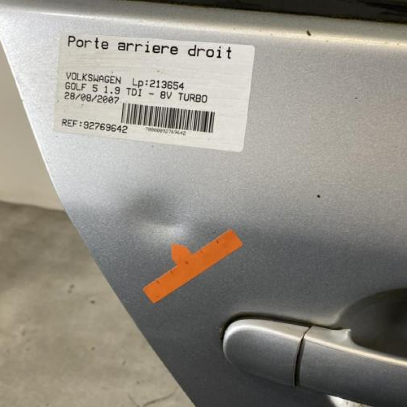 Porte arriere droit VOLKSWAGEN GOLF 5 Photo n°3