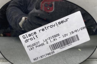 Glace retroviseur droit PEUGEOT 107 Photo n°1