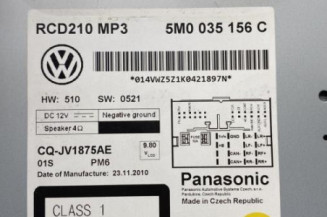Autoradio d'origine VOLKSWAGEN POLO 5