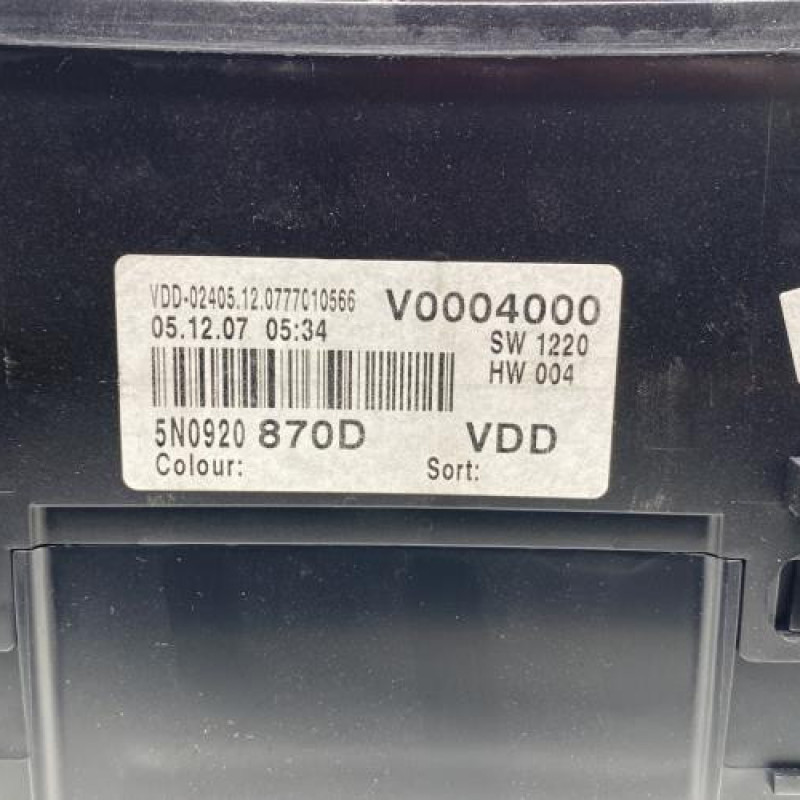 Compteur VOLKSWAGEN TIGUAN 1 Photo n°5