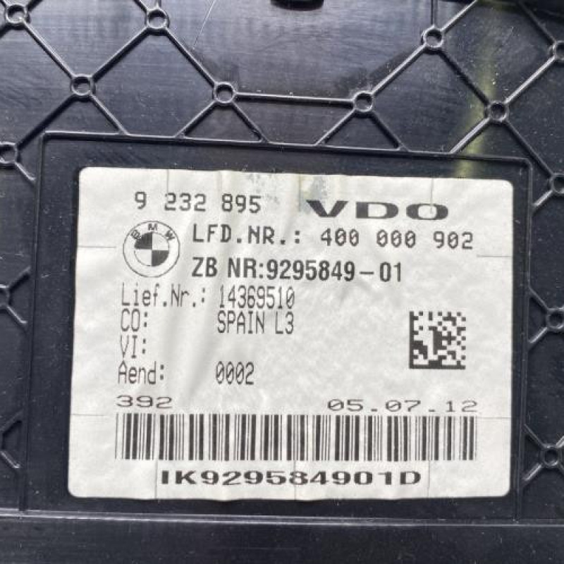Compteur BMW SERIE 3 F30/F80 Photo n°3