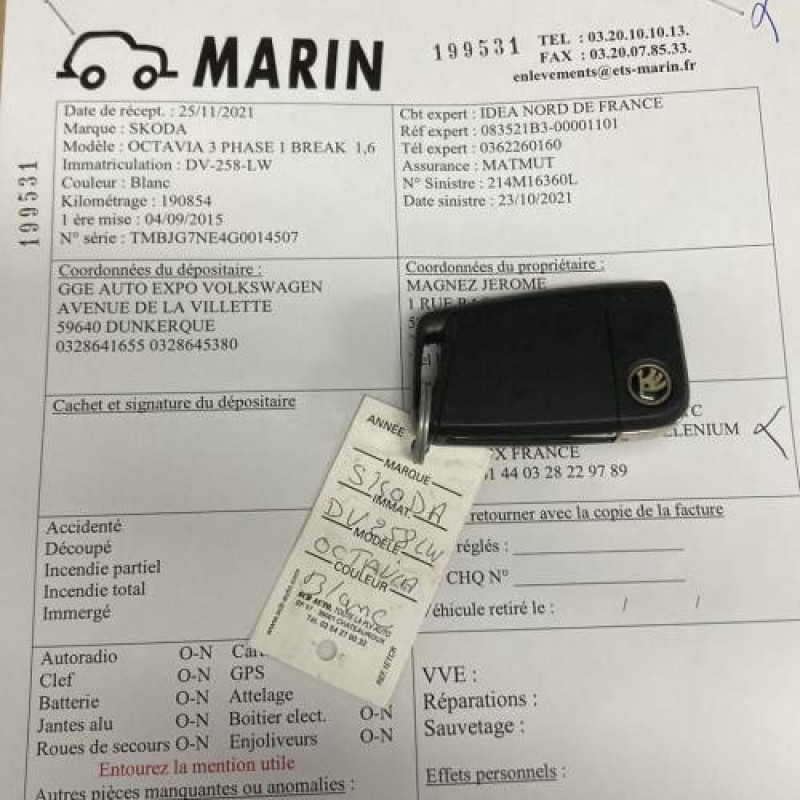 Verin de coffre SKODA OCTAVIA 3 Photo n°16