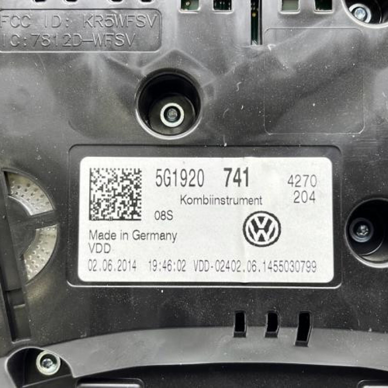 Compteur VOLKSWAGEN GOLF 7 Photo n°6