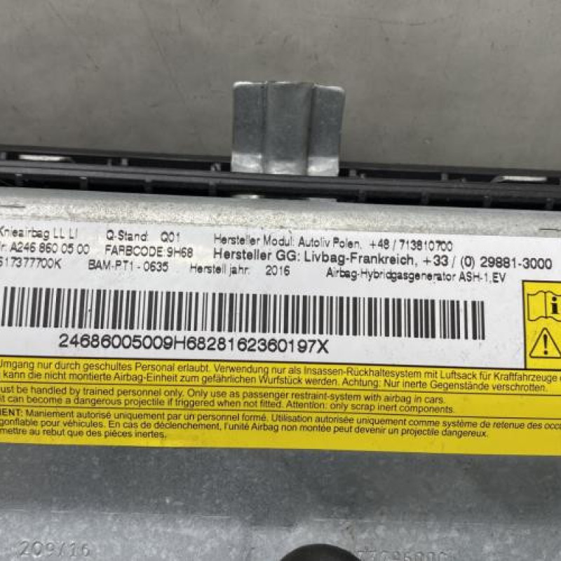 Air bag genoux MERCEDES CLASSE B 246 Photo n°5