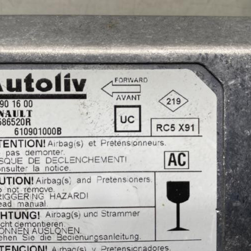 Boitier air bag RENAULT LAGUNA 3 Photo n°2