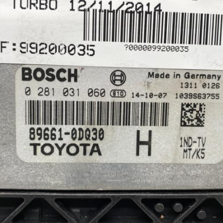 Calculateur moteur TOYOTA YARIS 3