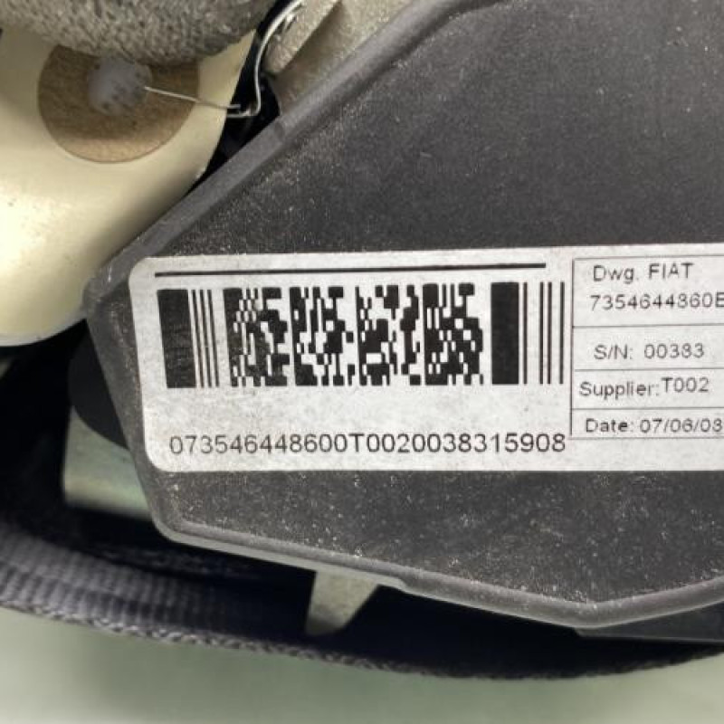 Ceinture arriere gauche FIAT QUBO Photo n°4