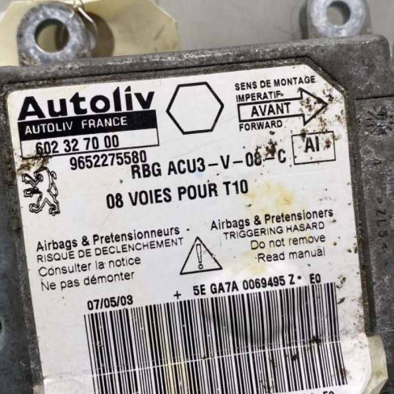 Boitier air bag PEUGEOT 206 Photo n°2