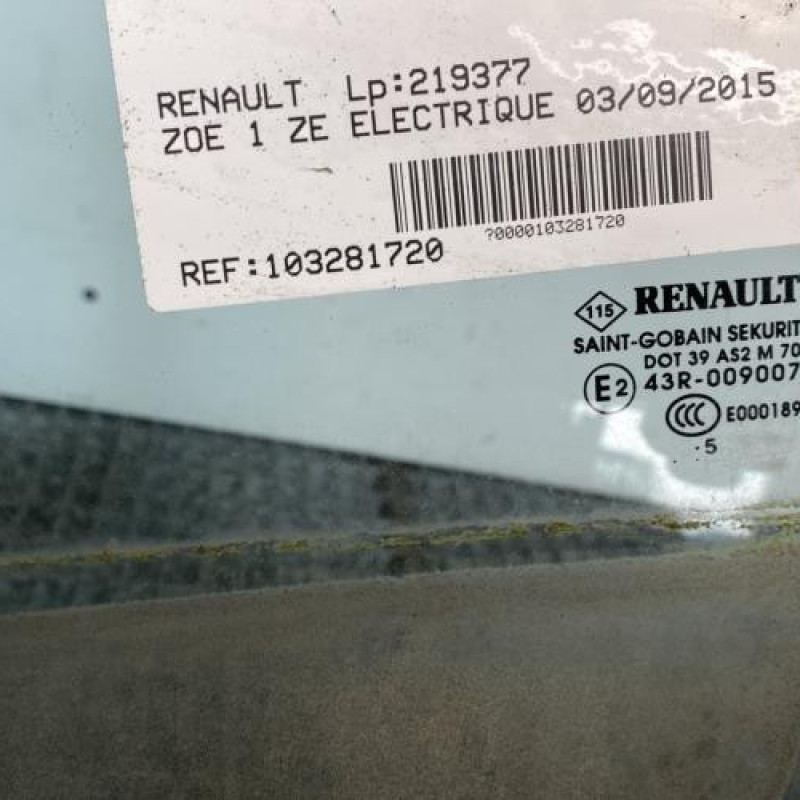 Vitre avant gauche RENAULT ZOE 1 Photo n°3