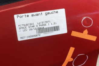 Porte avant gauche MITSUBISHI SPACE STAR 3