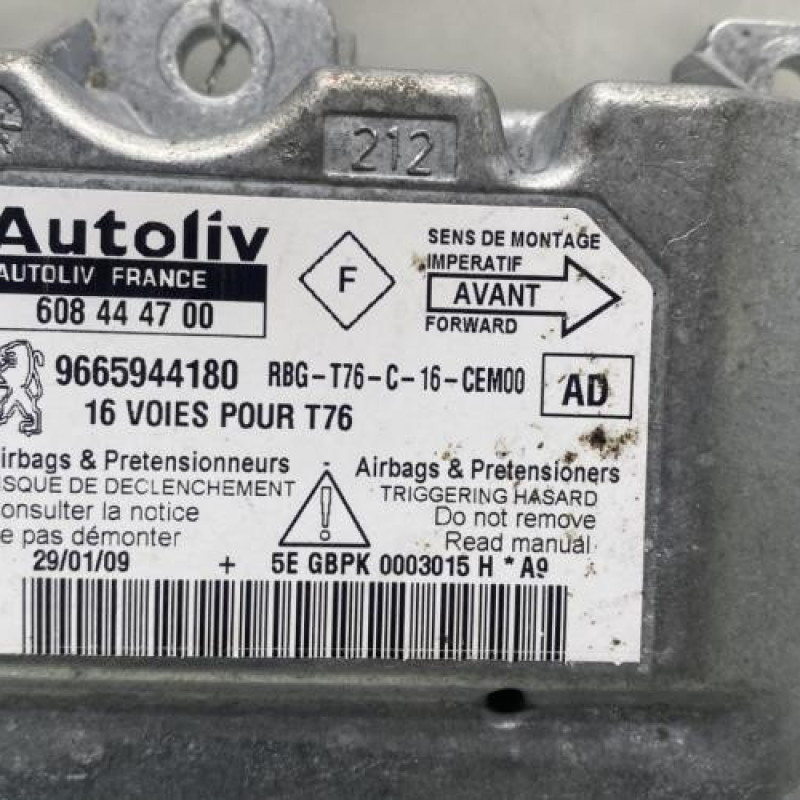 Boitier air bag PEUGEOT 308 1 Photo n°3