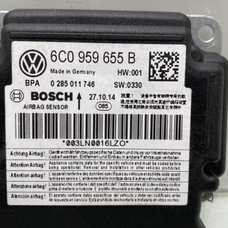 Boitier air bag VOLKSWAGEN POLO 5 Photo n°2