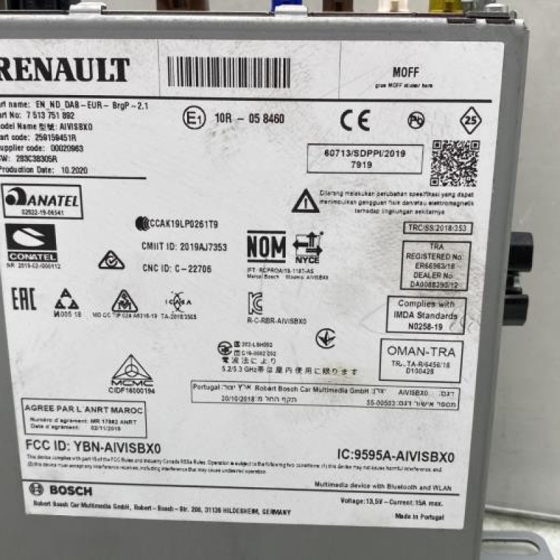 Autoradio d'origine RENAULT CLIO 5 Photo n°3