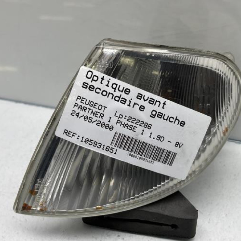 Optique avant secondaire gauche (feux)(clignotant) PEUGEOT PARTNER 1 Photo n°2