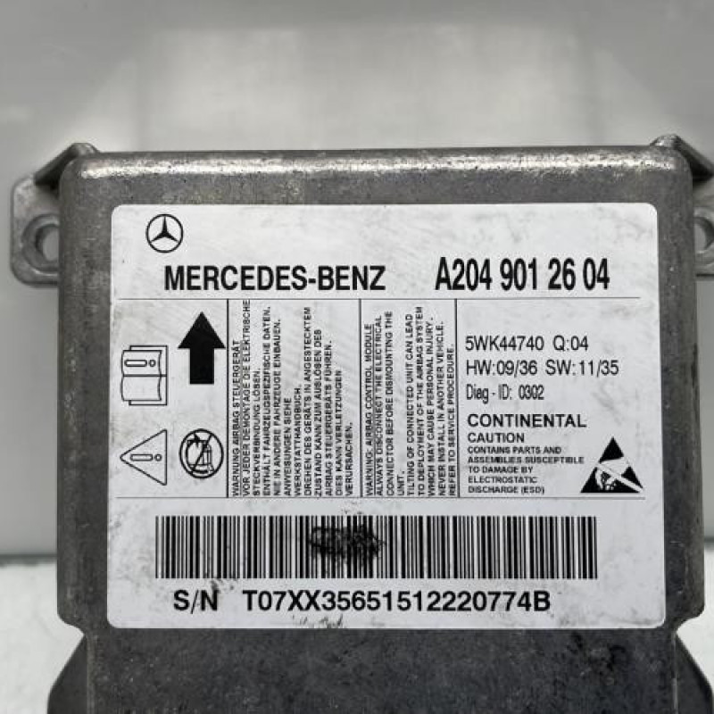 Boitier air bag MERCEDES CLASSE C 204 Photo n°2