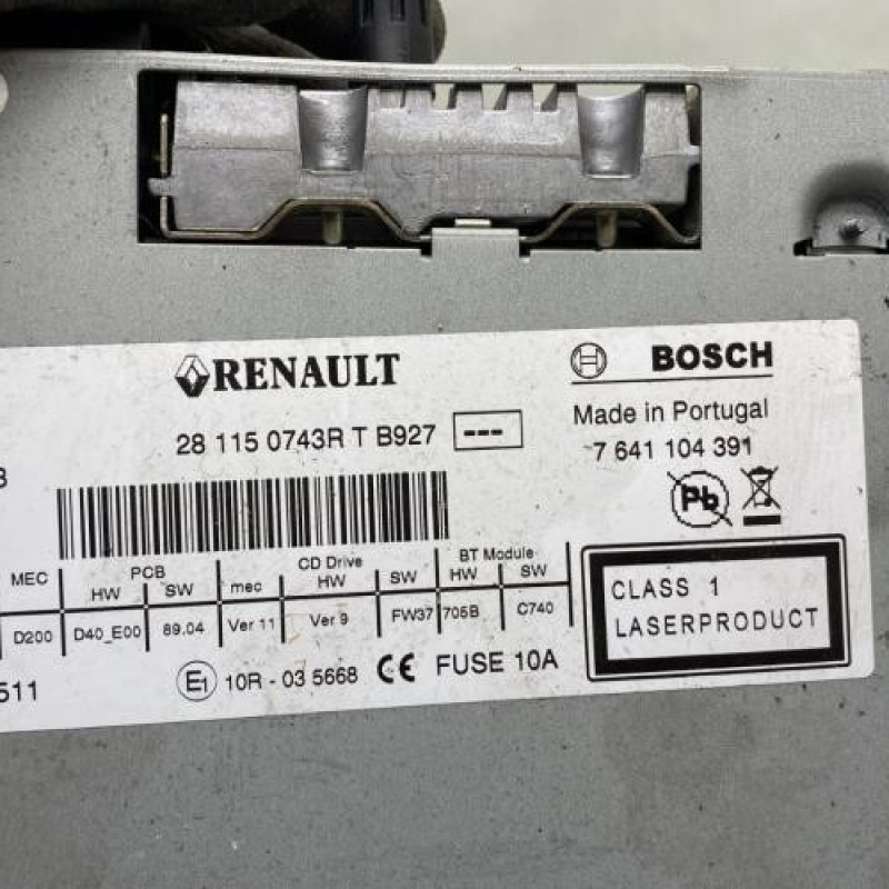 Autoradio d'origine RENAULT FLUENCE Photo n°6