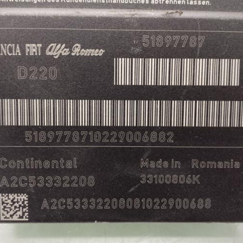 Boitier air bag FIAT PUNTO EVO 3 Photo n°2