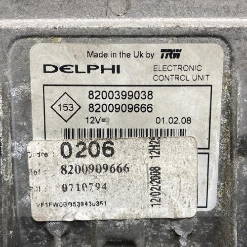 Calculateur moteur RENAULT KANGOO 2 Photo n°2
