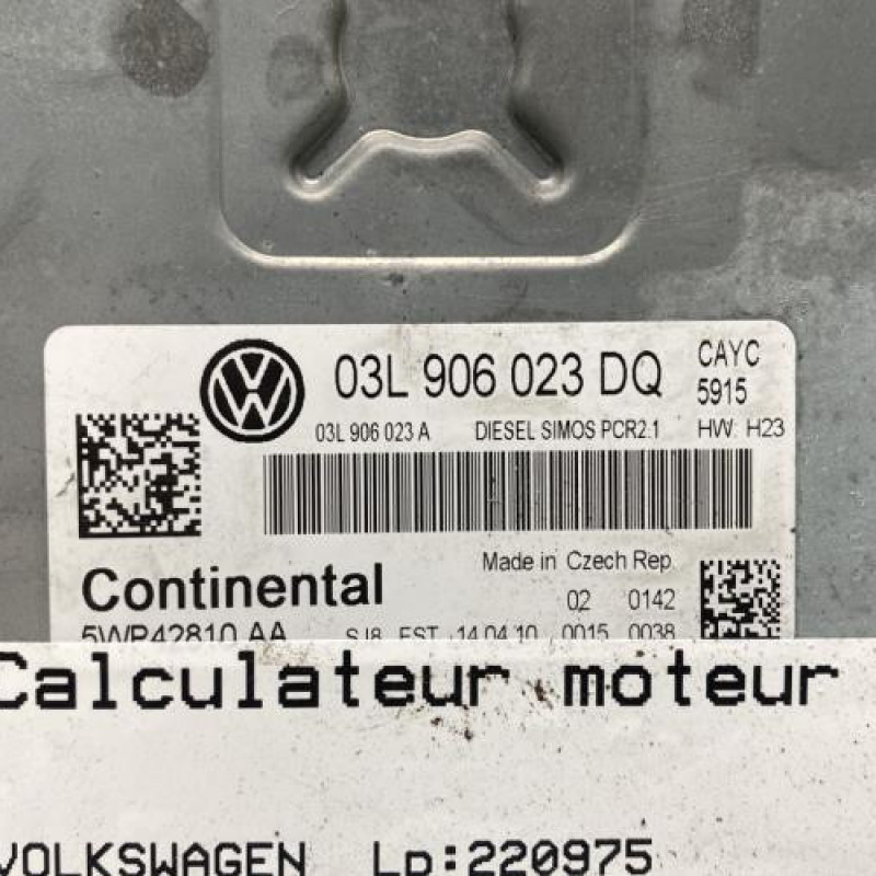 Calculateur moteur VOLKSWAGEN GOLF 6 Photo n°4
