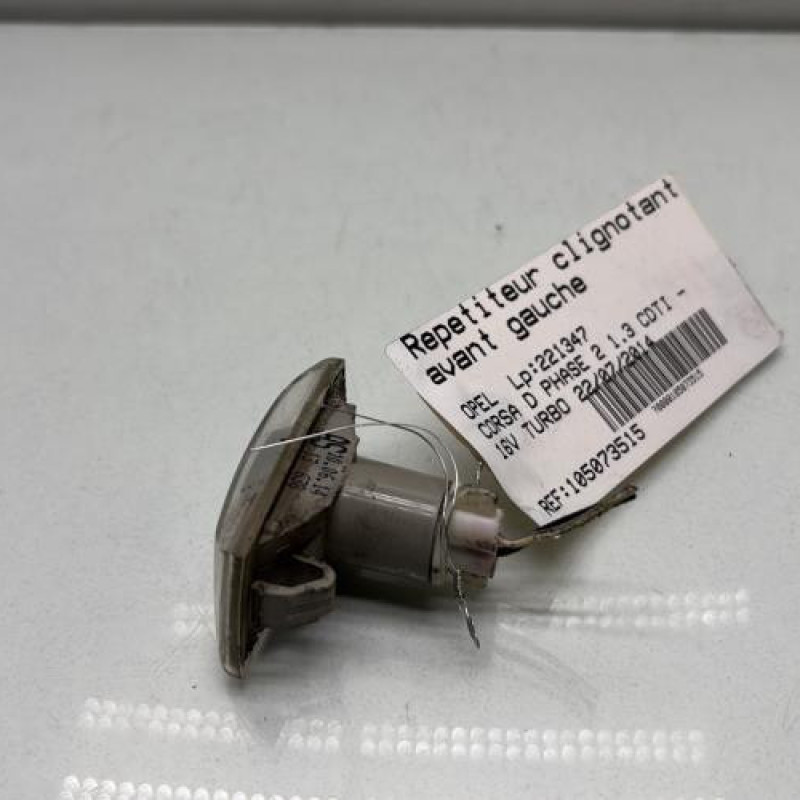 Repetiteur clignotant avant gauche (Feux) OPEL CORSA D Photo n°3