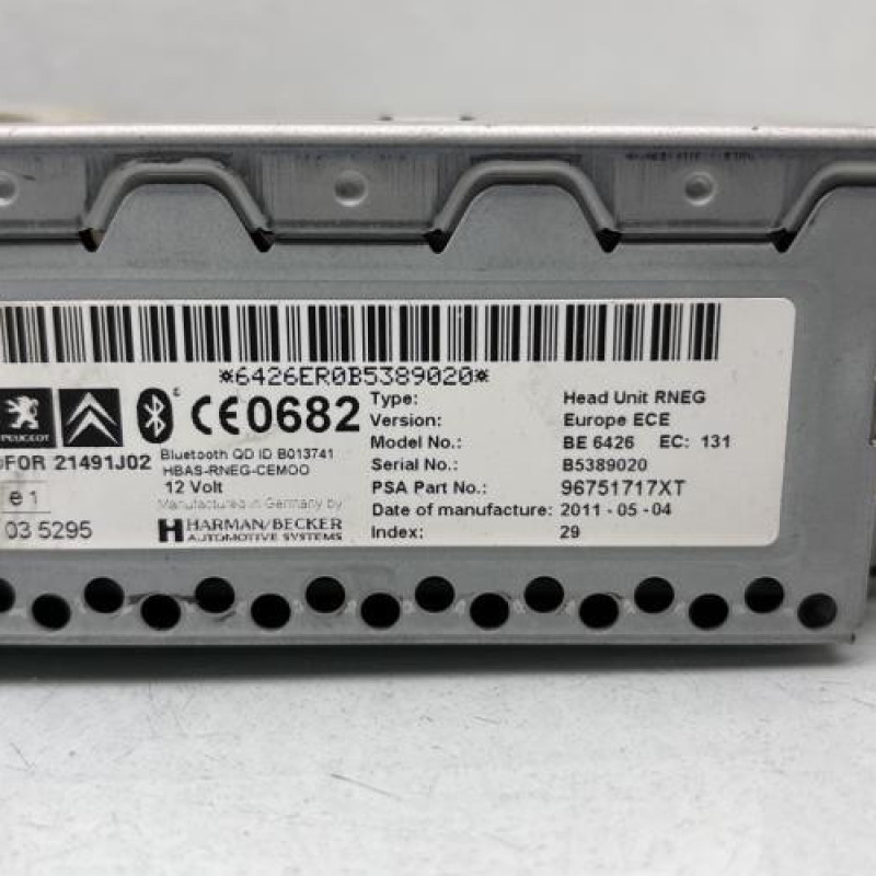 Autoradio d'origine PEUGEOT 5008 1 Photo n°5