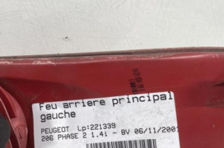 Feu arriere principal gauche (feux) PEUGEOT 206
