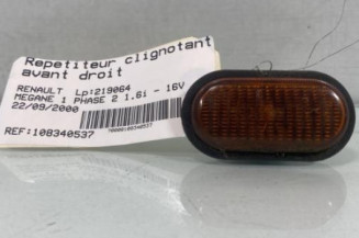 Repetiteur clignotant avant droit  (Feux) RENAULT MEGANE 1 Photo n°1