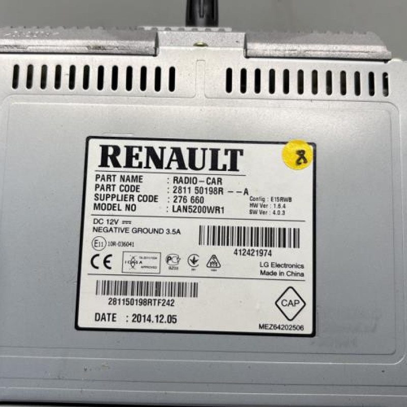 Autoradio d'origine RENAULT CAPTUR 1 Photo n°5
