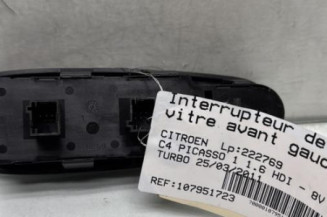 Interrupteur de leve vitre avant gauche CITROEN C4 PICASSO 1