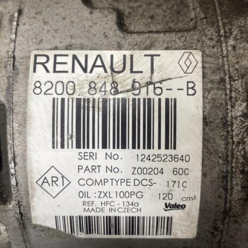 Compresseur clim RENAULT TRAFIC 3 COURT Photo n°3