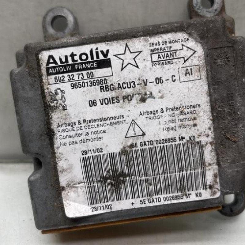 Boitier air bag PEUGEOT 206 Photo n°2