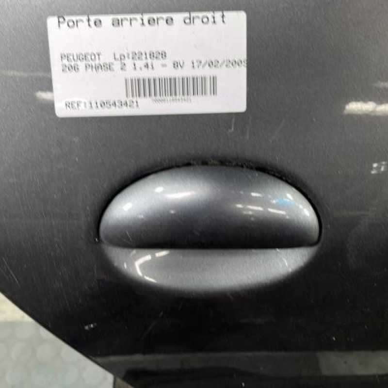 Porte arriere droit PEUGEOT 206 Photo n°2