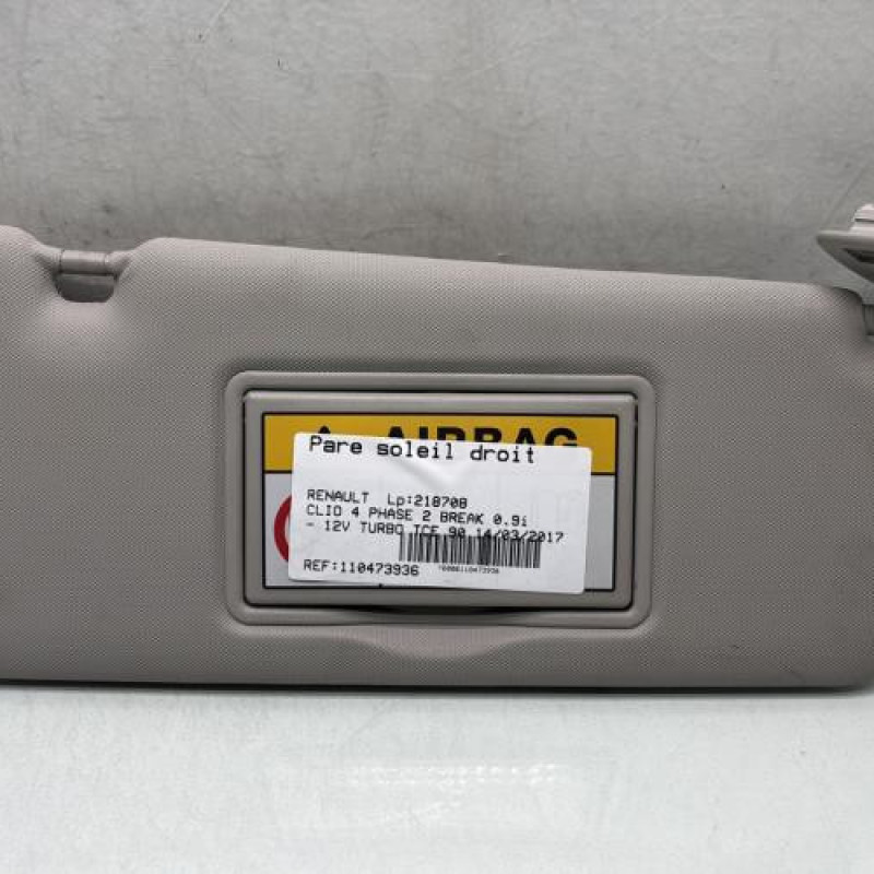 Pare soleil droit RENAULT CLIO 4 Photo n°1