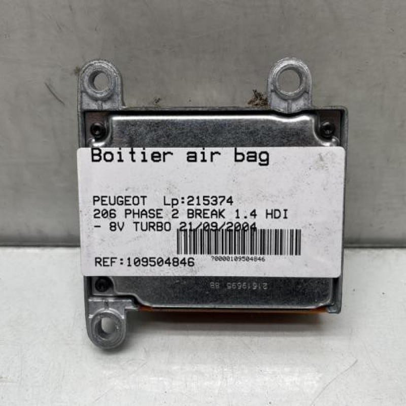 Boitier air bag PEUGEOT 206 Photo n°4