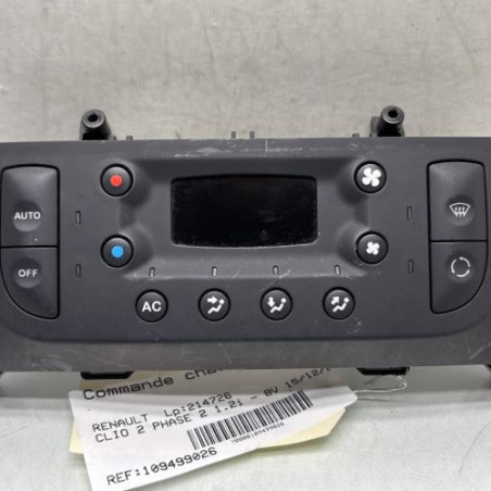 Commande chauffage RENAULT CLIO 2 Photo n°1
