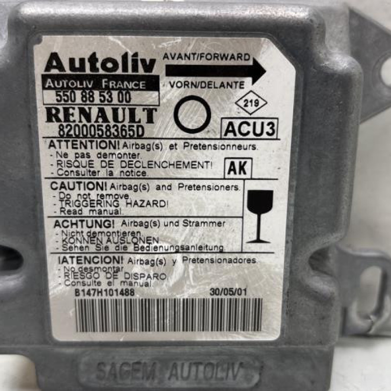 Boitier air bag RENAULT TWINGO 1 Photo n°2