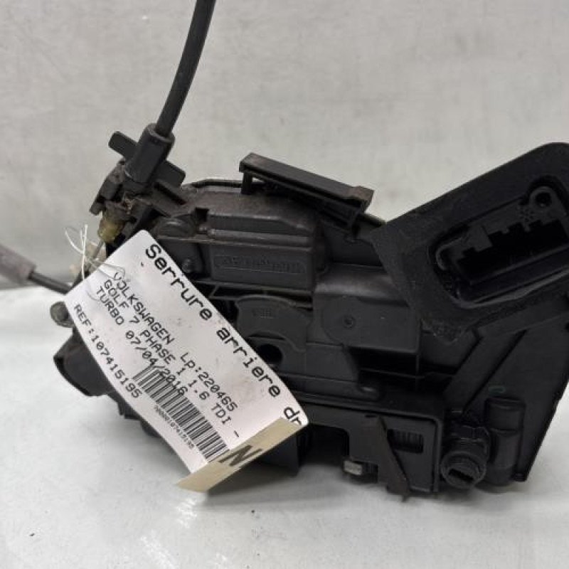 Serrure arriere droit VOLKSWAGEN GOLF 7 Photo n°3