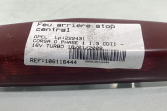 Feu arriere stop central OPEL CORSA D Photo n°1