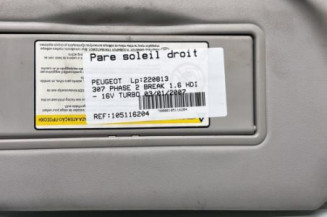 Pare soleil droit PEUGEOT 307 Photo n°1