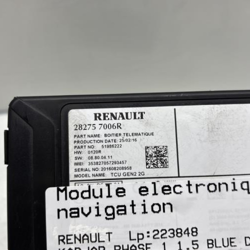 Module électronique RENAULT KADJAR Photo n°4