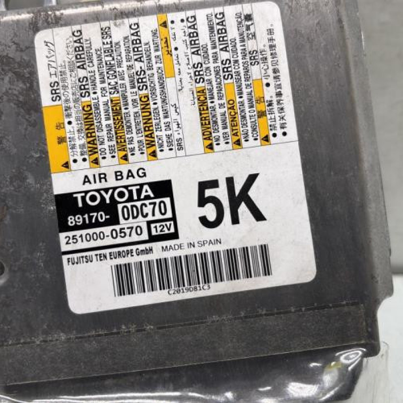 Boitier air bag TOYOTA YARIS 3 Photo n°2