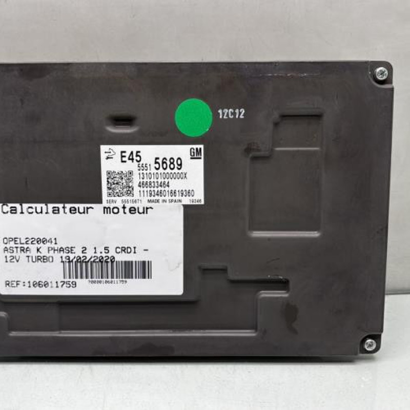 Calculateur moteur OPEL ASTRA K Photo n°3