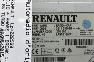 Autoradio d'origine RENAULT CLIO 4
