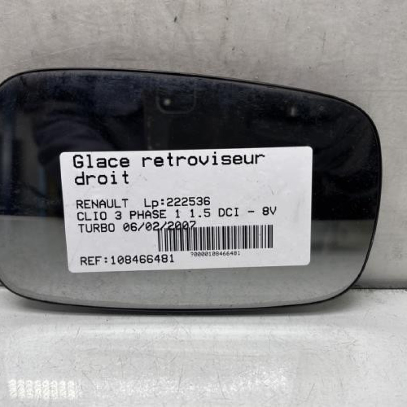 Glace retroviseur droit RENAULT CLIO 3 Photo n°1