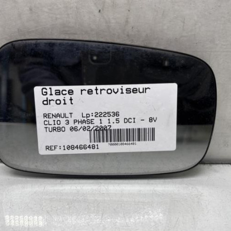 Glace retroviseur droit RENAULT CLIO 3 Photo n°1